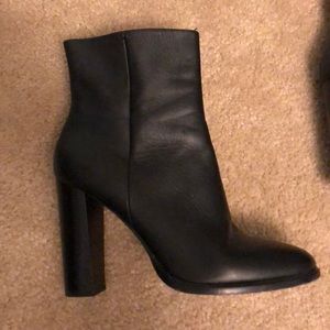 VINCE. Black heeled boots. Size 9
